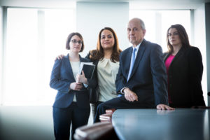 John Montgomery, lawyer for Jane Doe, and team. On location in Boston during the filming of I AM JANE DOE. (c) 2016 R. Schultz. Courtesy of 50 Eggs